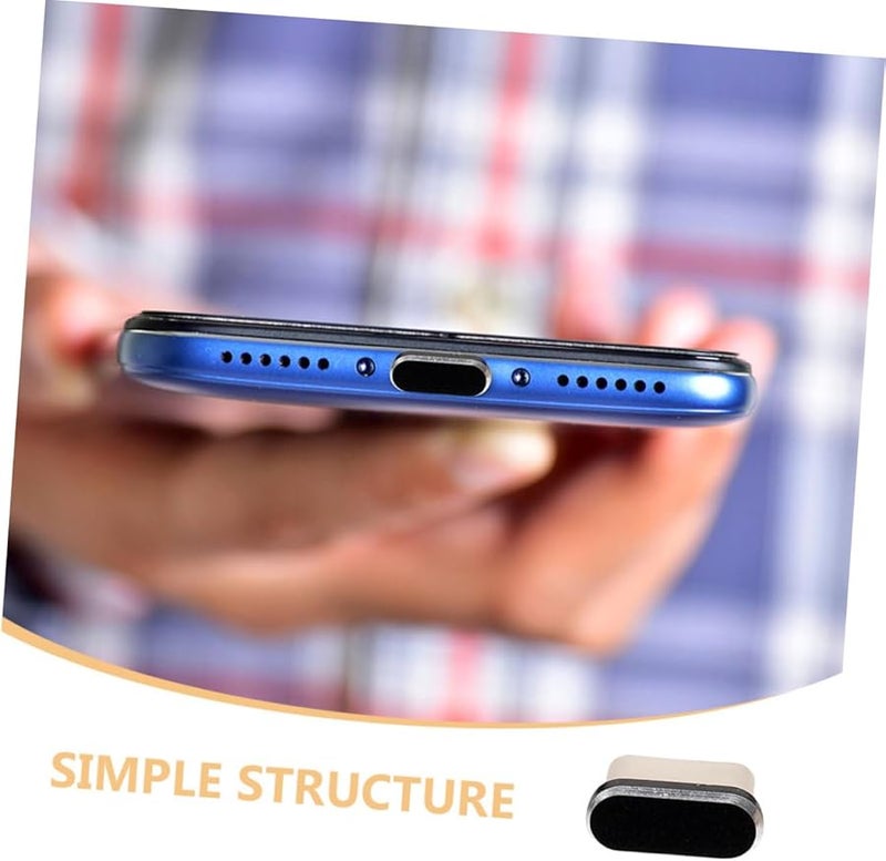 STOBOK 10 Pack USB C Port Dust Plugs Black Dustproof Charging Port Covers for Smartphones Tablets - Image 3